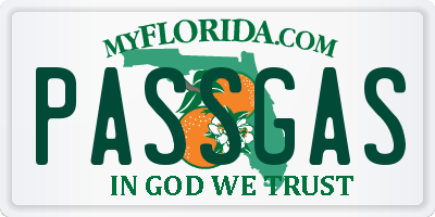 FL license plate PASSGAS