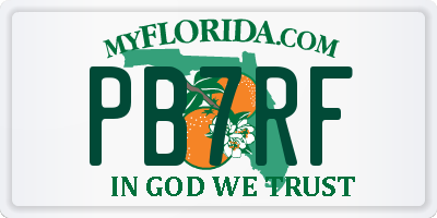 FL license plate PB7RF