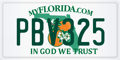 FL license plate PBV325