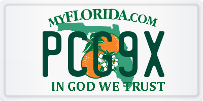 FL license plate PCG9X