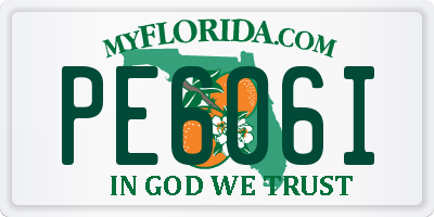 FL license plate PE606I