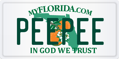 FL license plate PEEPEE