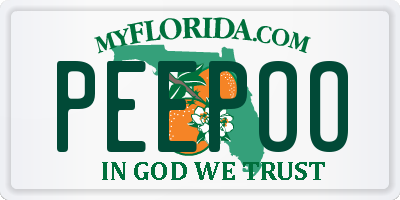 FL license plate PEEPOO