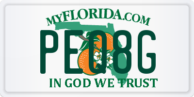 FL license plate PEQ8G