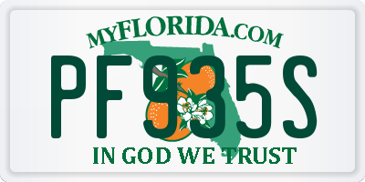 FL license plate PF935S