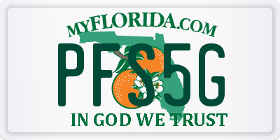 FL license plate PFS5G