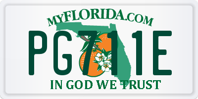 FL license plate PG711E