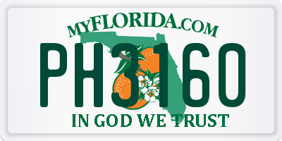 FL license plate PH3160