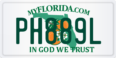 FL license plate PH889L