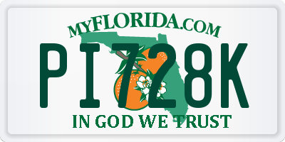 FL license plate PI728K