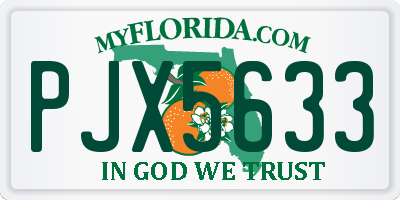 FL license plate PJX5633