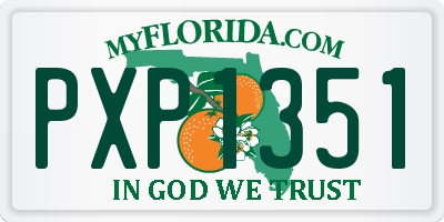 FL license plate PXP1351
