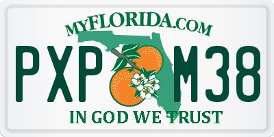 FL license plate PXPM38