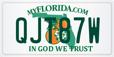 FL license plate QJT87W