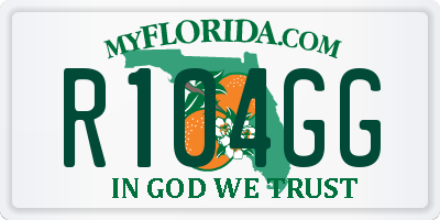 FL license plate R104GG
