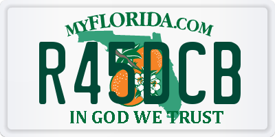 FL license plate R45DCB