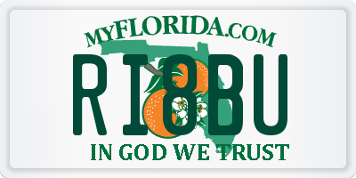 FL license plate RI8BU