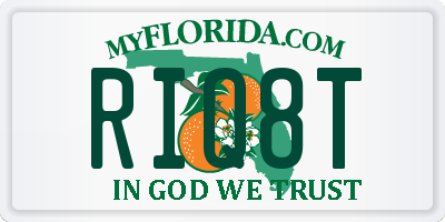 FL license plate RIQ8T