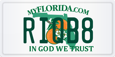 FL license plate RIQB8