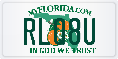 FL license plate RLQ8U