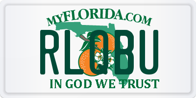 FL license plate RLQBU