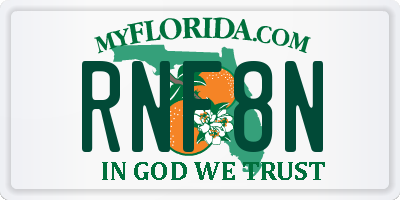 FL license plate RNF8N