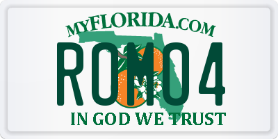 FL license plate ROMO4