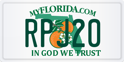 FL license plate RPJ20