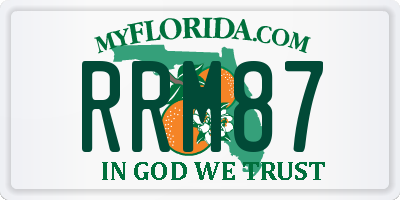 FL license plate RRM87