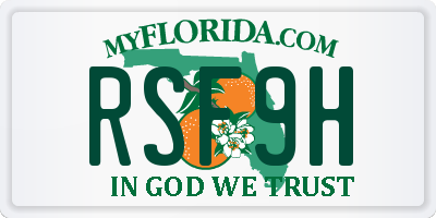 FL license plate RSF9H