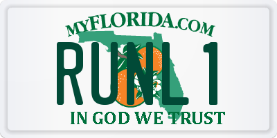 FL license plate RUNL1