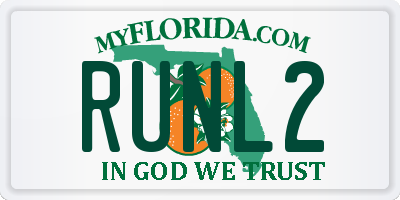 FL license plate RUNL2