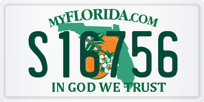 FL license plate S16756