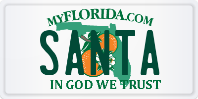 FL license plate SANTA