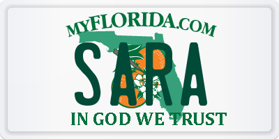 FL license plate SARA