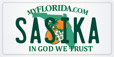 FL license plate SASIKA