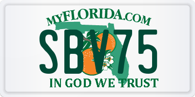 FL license plate SBV75