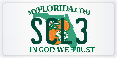 FL license plate SCL3