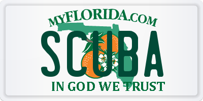 FL license plate SCUBA