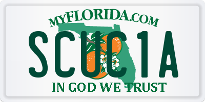 FL license plate SCUC1A