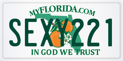 FL license plate SEXY221