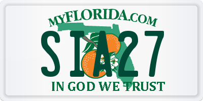 FL license plate SIA27