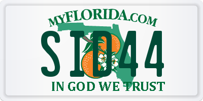 FL license plate SID44