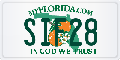 FL license plate SIF28