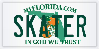 FL license plate SKATER