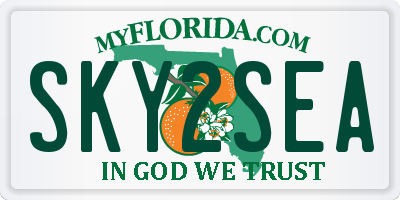 FL license plate SKY2SEA