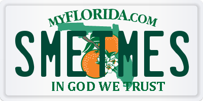 FL license plate SMETMES