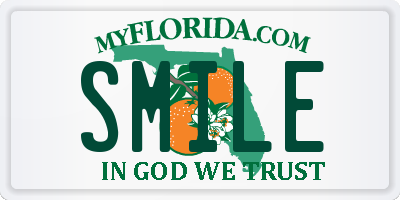 FL license plate SMILE