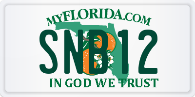 FL license plate SNB12