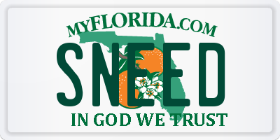 FL license plate SNEED